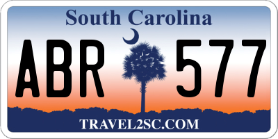 SC license plate ABR577