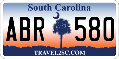 SC license plate ABR580