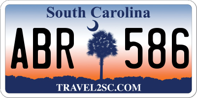 SC license plate ABR586
