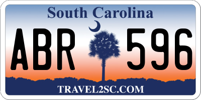 SC license plate ABR596