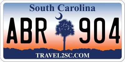 SC license plate ABR904