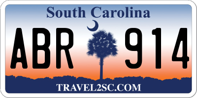 SC license plate ABR914