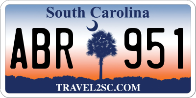 SC license plate ABR951