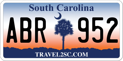 SC license plate ABR952