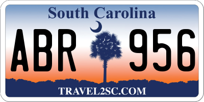 SC license plate ABR956