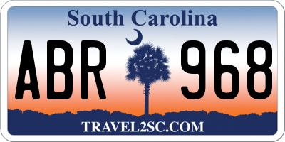 SC license plate ABR968