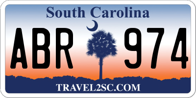 SC license plate ABR974