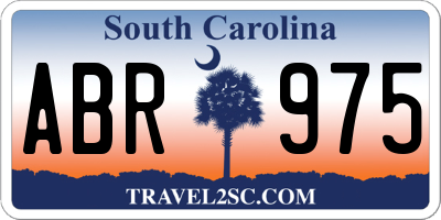 SC license plate ABR975