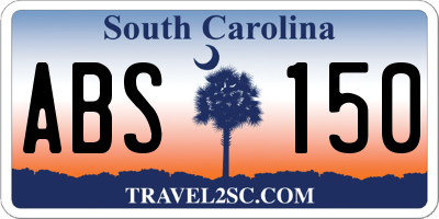 SC license plate ABS150