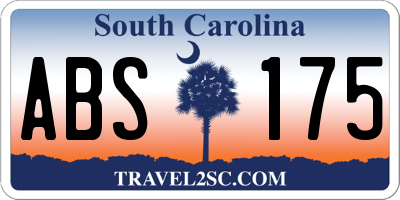 SC license plate ABS175