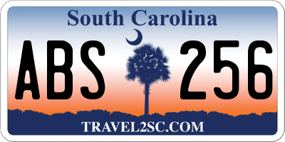 SC license plate ABS256