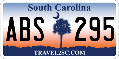 SC license plate ABS295