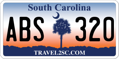 SC license plate ABS320