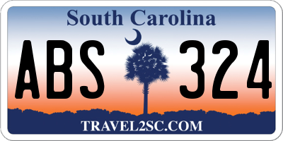 SC license plate ABS324