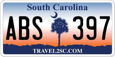 SC license plate ABS397