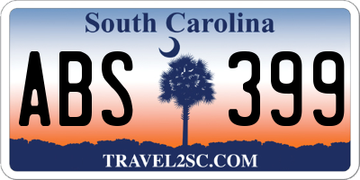 SC license plate ABS399