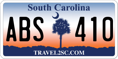 SC license plate ABS410