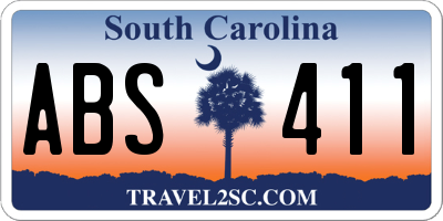 SC license plate ABS411