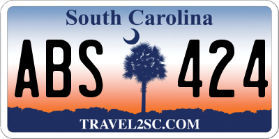 SC license plate ABS424