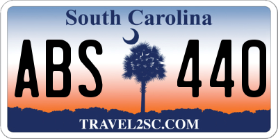 SC license plate ABS440