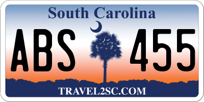 SC license plate ABS455