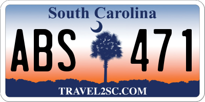 SC license plate ABS471