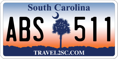 SC license plate ABS511