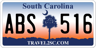 SC license plate ABS516