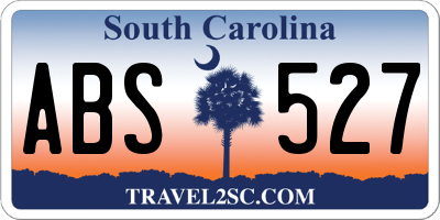 SC license plate ABS527