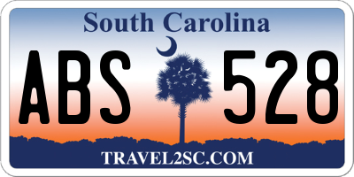 SC license plate ABS528
