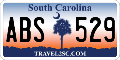 SC license plate ABS529
