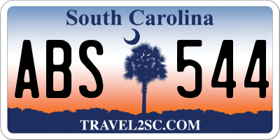 SC license plate ABS544