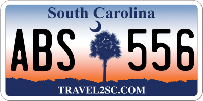 SC license plate ABS556