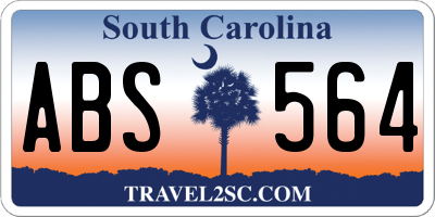 SC license plate ABS564