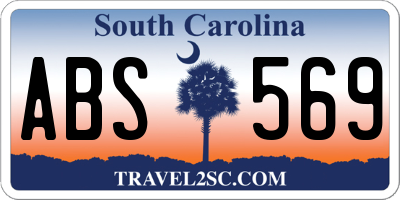 SC license plate ABS569