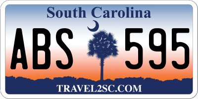SC license plate ABS595