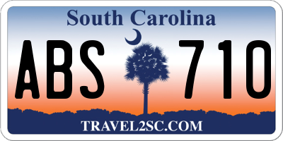 SC license plate ABS710