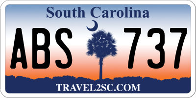 SC license plate ABS737