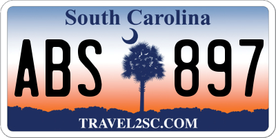 SC license plate ABS897