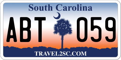 SC license plate ABT059