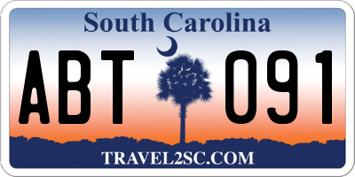 SC license plate ABT091