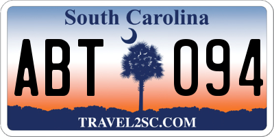 SC license plate ABT094