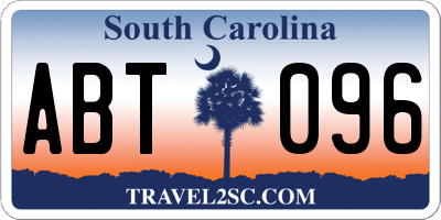 SC license plate ABT096