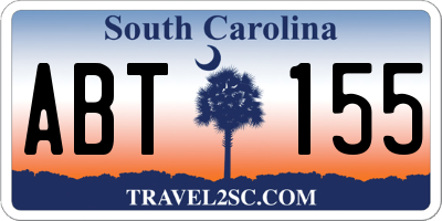 SC license plate ABT155