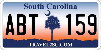 SC license plate ABT159