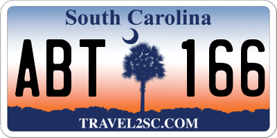SC license plate ABT166