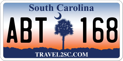 SC license plate ABT168