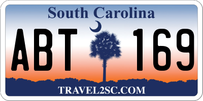 SC license plate ABT169