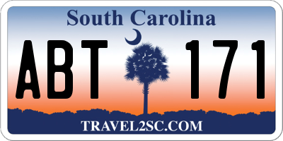 SC license plate ABT171