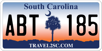 SC license plate ABT185